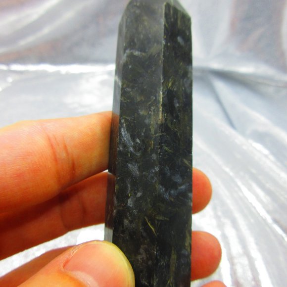 Astrophyllite Polished Tower Generator Crystal Meditation Tool - Picture 4 of 8